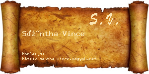 Sántha Vince névjegykártya